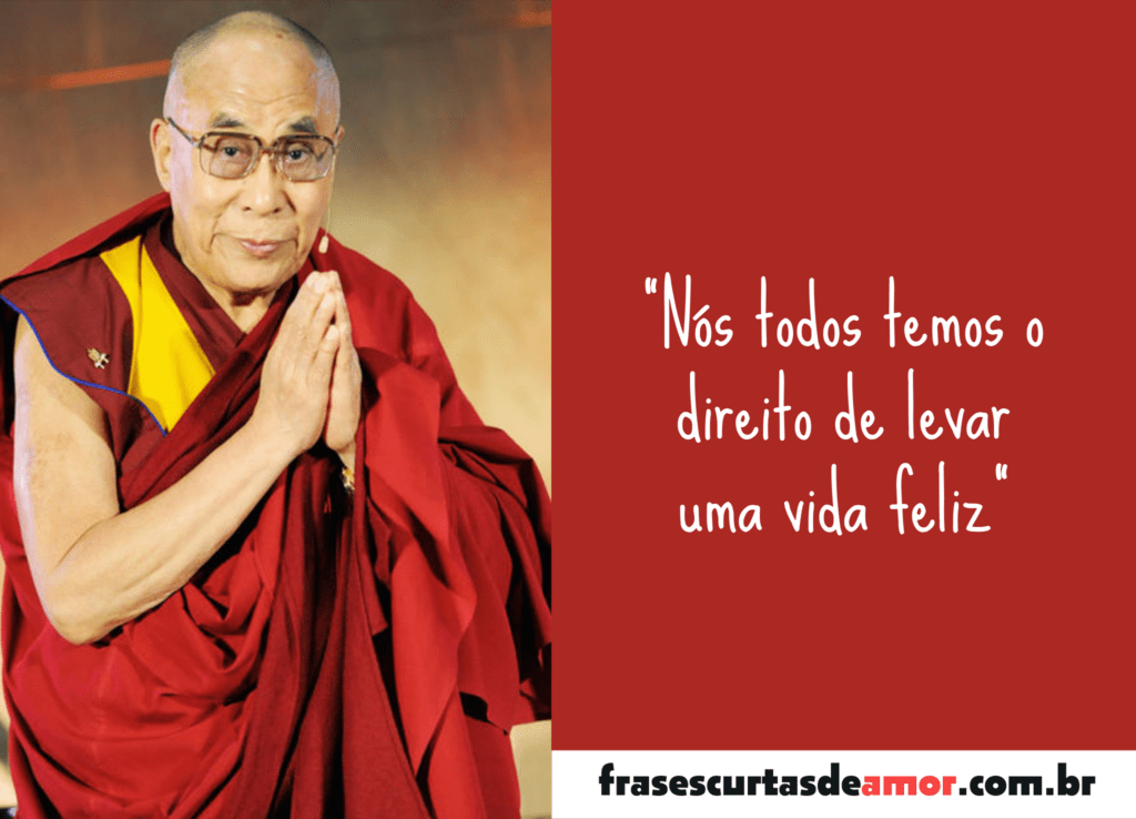 Separamos 43 frases curtas do lider espiritual budista Dalai Lama sobre a vida, humanidade, amor para você refletir.